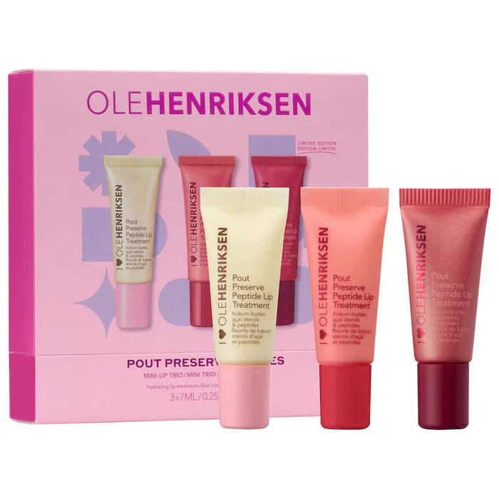 OLEHENRIKSEN Pout Preserve Mini Hydrating Peptide Lip Trio Set *Pre-Order*